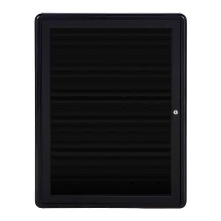 Ghent Ghent Ovation Letter Board - Indoor - 1 Door - Black w/Black Frame - 24"W x 34"H OVK1-BBK